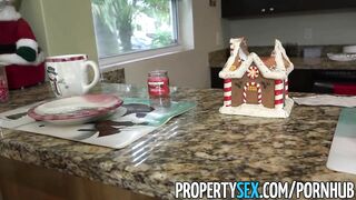 Propertysex - Busty Realtor Working Really Hard For Her Holiday Xmas Bonus