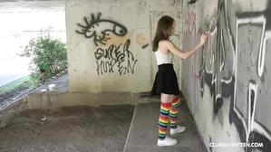 Teen Gets Fucked Hard Over Graffiti