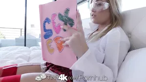 Tiny4K Sex Ed Book Makes Pink Pussy Drenched