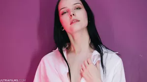 Ultrafilms Beautiful Brunette Girl Amelia Riven Masturbating On Camera