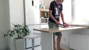 Alternative Couple Having Hot Sex In The Kitchen