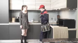 She Is Nerdy - Nasty - Plumber Fucking Nerdy Coed