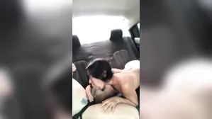 Naughty Brunette Sucks My Plastic Cock In The Back Seat Of The Car And Then I Fuck Her Pussy Doggyst