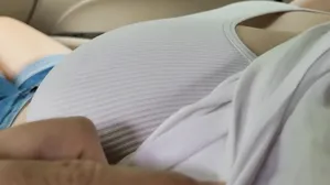 Teasing And Playing With Big Tits Babe In The Car