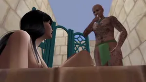 The Priest Fucks The Queen Of Egypt In The Bathroom