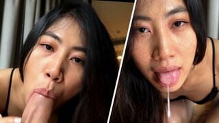 My Asian Throat Belongs To Him - I Swallow His Cum - Pov 4K