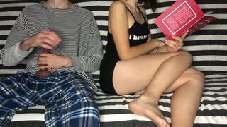 Step Brother Put My Hand On His Cock And My Pussy Cumming Several Times