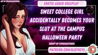 Accidentally Cheating On My Bf With You On Halloween & Asmr Audio Roleplay & Sloppy Blowjob Creampie