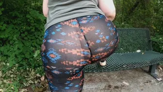 Public Park See Thru Leggings Fat Booty Milf