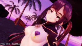 Genshin Impact - Mona Pjanoo & Cowgirl [Mmd R18]