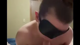 Blindfolded Teen Gives Sloppy Blowjob With Unexpected Cum In Mouth (Swallowed Cum)