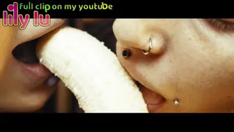 Banana Asmr - Free Youtube Channel + Film By: Lily Lu / Model: Anuskatzz + Em / Tattoo Ink Sfw