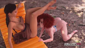 Redhead Babes Enjoying Anal Sex With Her Futanari Girlfriend In A 3D Animation