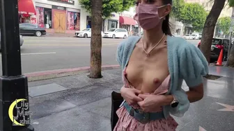 Wife Flashing Tits And Pussy On Hollywood Blvd