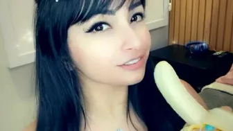 Sensual Eating Of A Banana