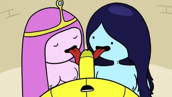 Princess Bubblegum And Marceline Fuck A Banana Guard