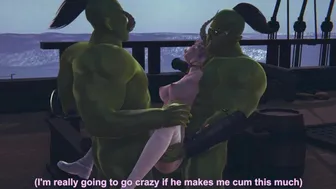 Two Orcs Love To Fuck An Elf Girl In Her Pussy And Ass