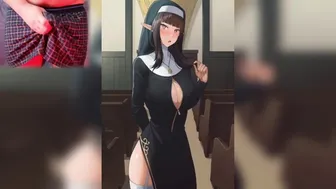 Elf Nun Takes A Fat Load