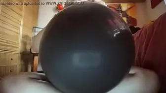 A Huge Black Balloon Will Be Used As If It Were A Big Hard Cock