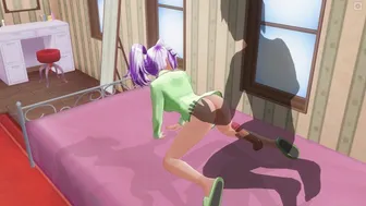 3D Hentai Girlfriend In Pajamas Gets A Doggystyle Orgasm