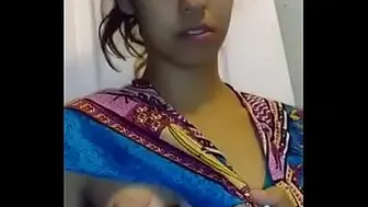 Indian Chick - Milking Her Boobs