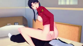 Evangelion: Misato Katsuragi Doggy Style Sex With A Beautiful Babe. (3D Hentai)