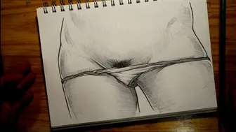 Do You Want To See What Is Under My Panties? Pussy Drawing