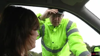 Gorgeous Milf Seduces Police Officer