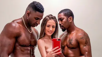 Angelic White Model Kyler Quinn Double Penetrated By Two Blacks