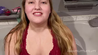 Pissed On My Bbw Wife In Red Lingerie