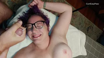 Pov Cumslut Plays With My Balls And Gets A Huge Cumshot On Her Glasses