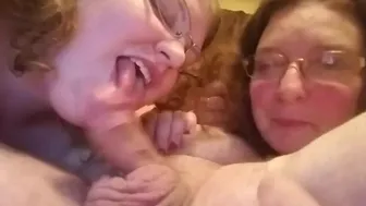 Two Girls Licking Cock