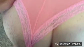 Pink Panties Doggy With A Facial Ending