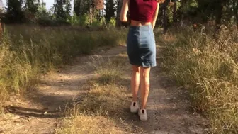 Public Sex In The Woods: Caught Masturbating And Giving A Blowjob