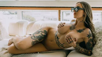 Skinny Beauty Reveals Her Sexy Tattoos