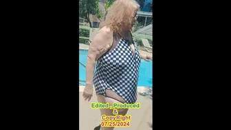 Nurse Vicki Wears Checkers To The Pool