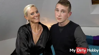 Blonde Milf Rides A Young Stud