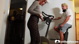 Redhead At The Gym Gets Nailed Hard