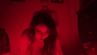 Red Lighting Seduction With Orgasmic Big-Bodied Couple