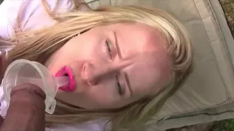 Hot Blond Made Into Urinal. Nasty Humiliated Woman