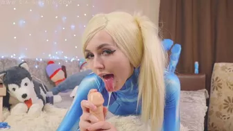 Samus Aran Jerk Off And Cum