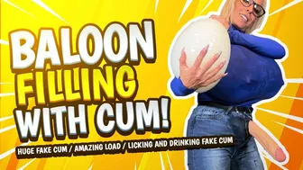 Playing With Balloons And Filling It With My Cum