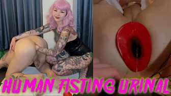 Human Fisting Urinal With Patricia @Mazmorbidfetish #Fisting #Watersports #Piss