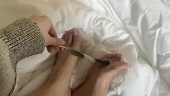 Feather Stroking Venus Naked Feet