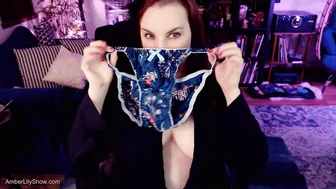 Let's Smell And Taste These Blue Satin Panties