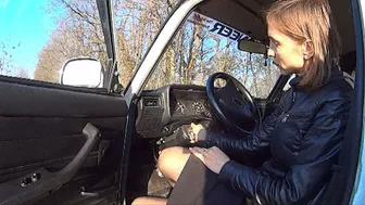 Hard Revving In Shift-Stick Car