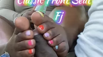 Classic Front Seat Footjob