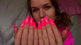 Worship Long Pink Nails Joi (Mkv)