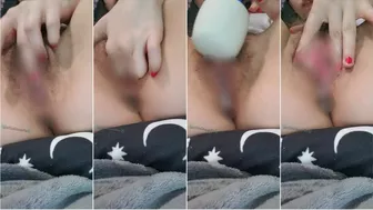 Greek Milf Playing With Hairy Pussy