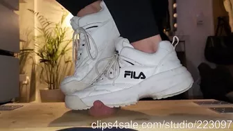 Cruel Cockcrush With Fila Disruptor